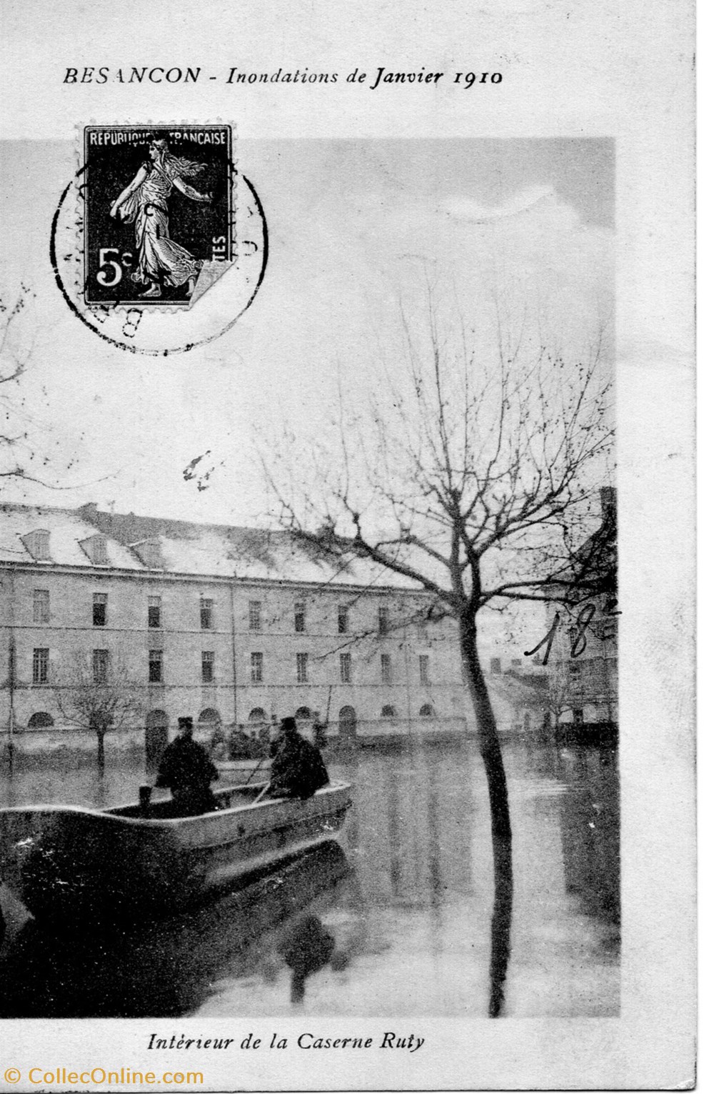 cartes postales europe france besancon inondations de 1910 interieur de la caserne ruty 3