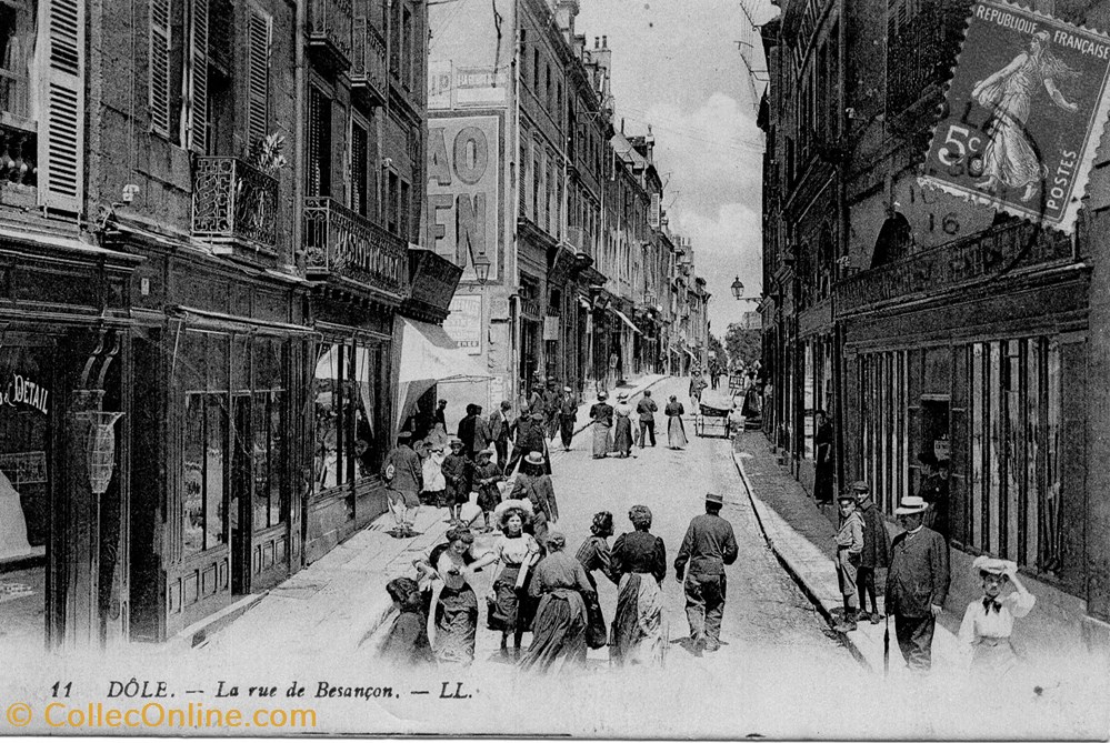 cartes postales europe france dole rue de besancon