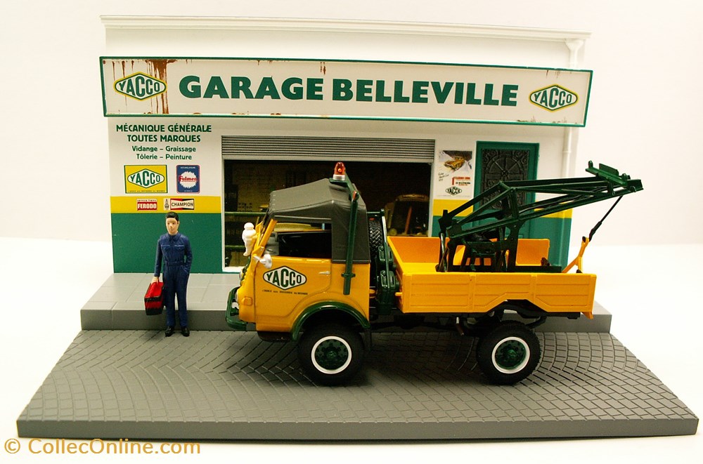 Le dépanneur devant son garage "Belleville" en 1962 modeles reduits voitures le depanneur devant son garage belleville en 1962