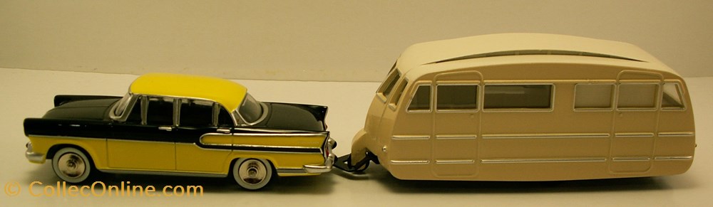 SIMCA_VEDETTE CHAMBORD + CARAVANE HENON- 1958 modeles reduits simca vedette chambord caravane henon 1958