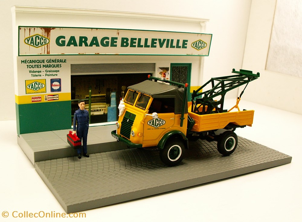 Le dépanneur devant son garage "Belleville" en 1962 modeles reduits voitures le depanneur devant son garage belleville en 1962
