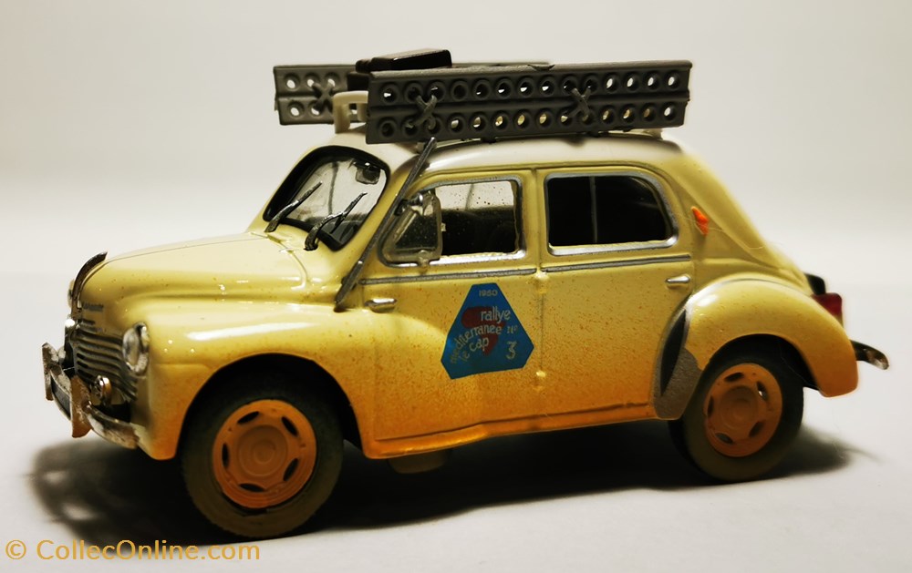 RENAULT 4 CV type R1062 - Raid Méditérannée - Le Cap modeles reduits renault 4 cv type r1062 raid mediterannee le cap