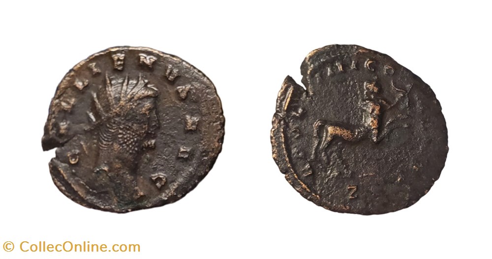 coins ancient to romans imperial republican gallienus centaur rearing bow and arrow drawn and raised