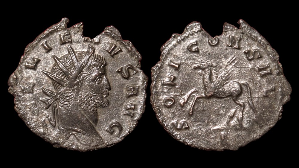 Gallienus left facing Pegasus coins ancient to romans imperial and republican gallienus left facing pegasus