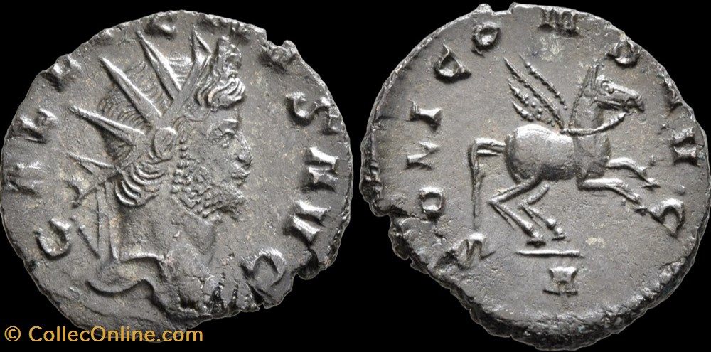 Gallienus Pegasus wearing bridle and chamfron coins ancient to romans imperial republican gallienus pegasus wearing bridle and chamfron