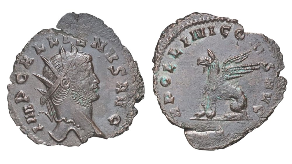 coins ancient to romans imperial and republican gallienus seated griffin