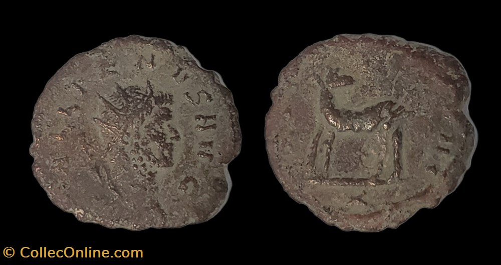 coins ancient to romans imperial and republican gallienus barbarous stag