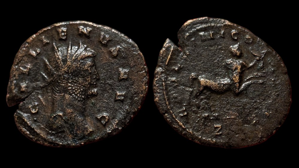 coins ancient to romans imperial republican gallienus centaur rearing bow and arrow drawn and raised