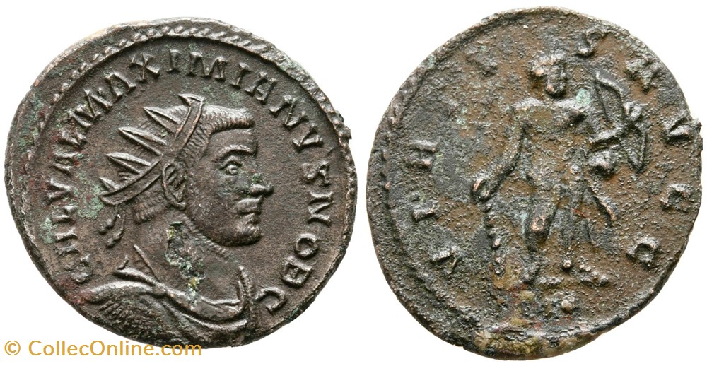 033: Galerius as Caesar Antoninianus coins ancient 033 galerius as caesar antoninianus