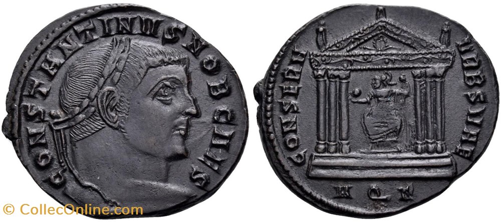 003: Constantine as Caesar Follis coins 003 constantine as caesar follis
