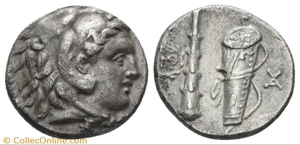 Cinquième de tétradrachme d'Antigone le Borgne monnaie antique av jc ap grecque cinquieme de tetradrachme antigone le borgne