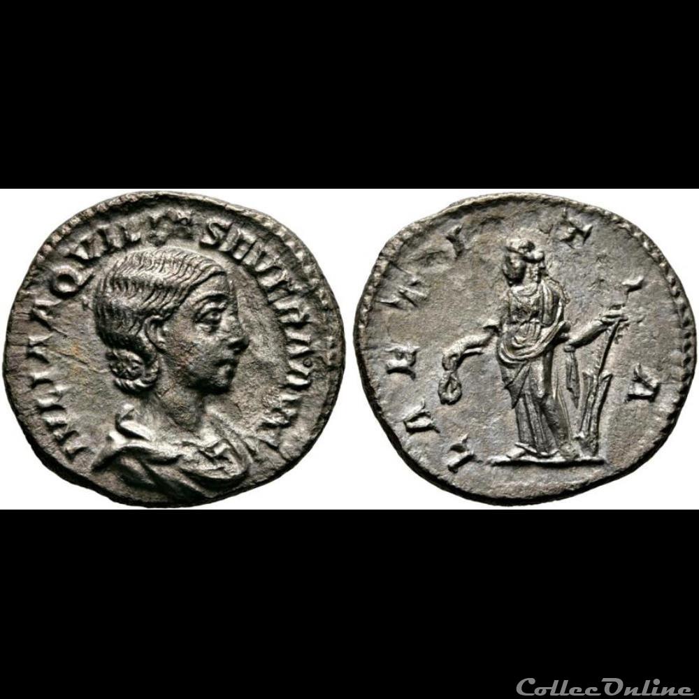 Aquilia Severa / LAETITIA denier monnaie antique av jc ap romaine imperiale aquilia severa laetitia denier