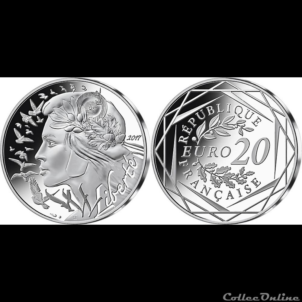 20 euros marianne 2017 medaille france touristique 20 euros marianne 2017