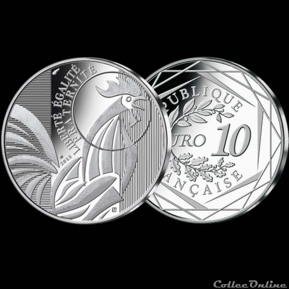 monnaie france 10 euros coq 2015