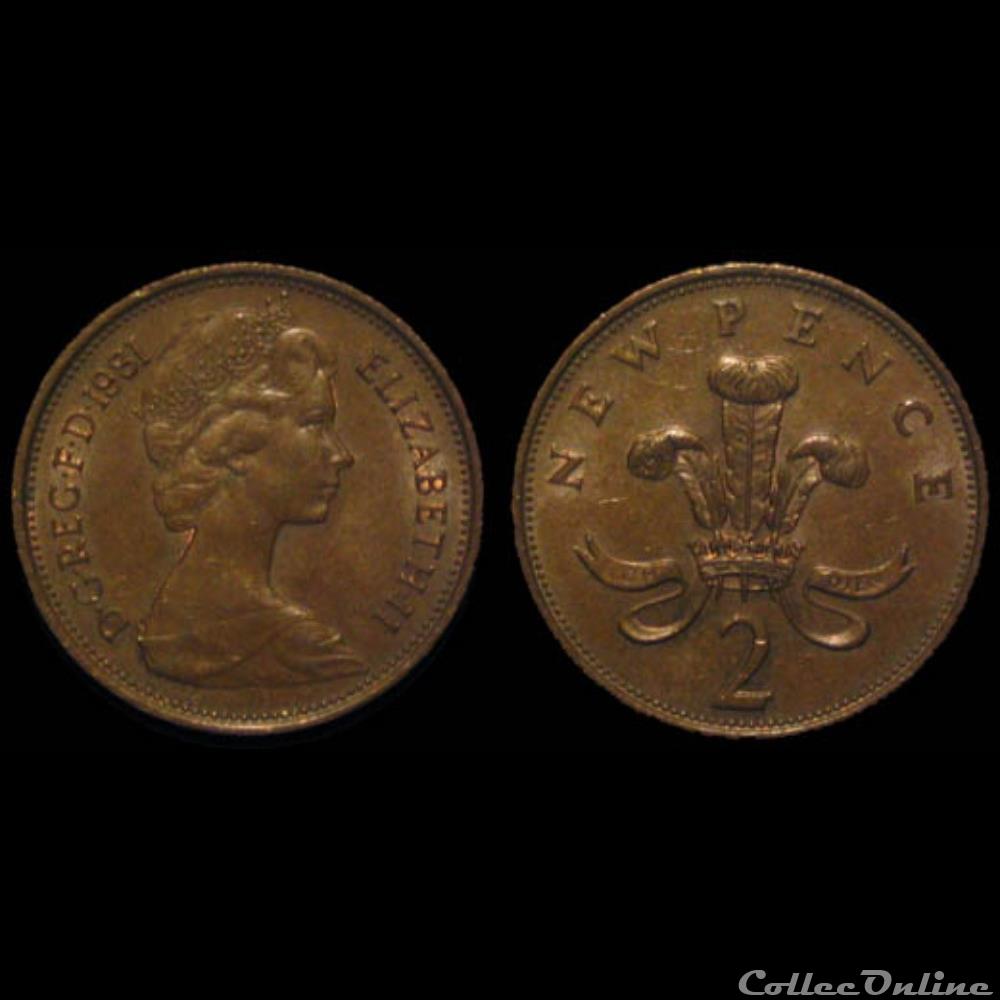 2 new pence 1976 monnaie monde royaume uni 2 new pence 1976