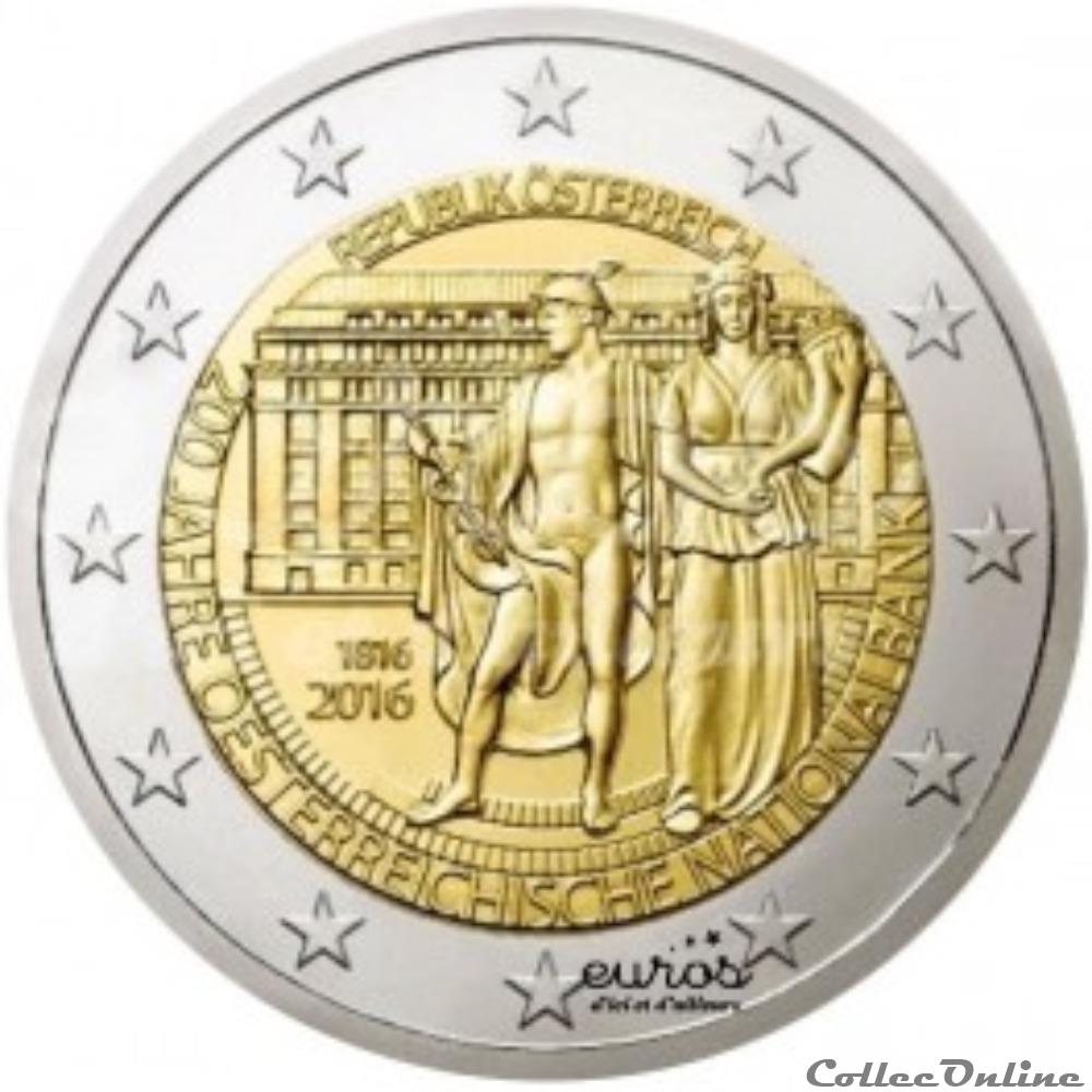 monnaie euro autriche anniversaire banque nationale 2016