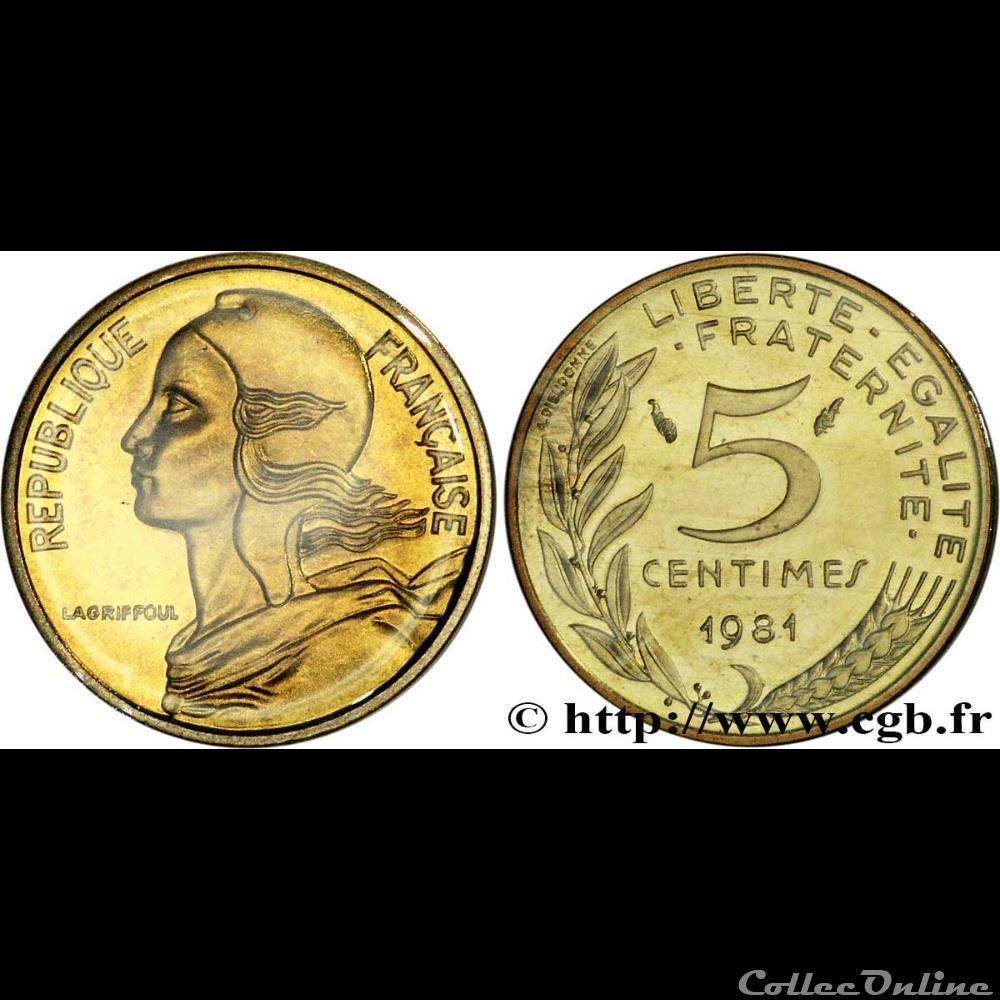 monnaie france moderne 5 centimes 1981mariann