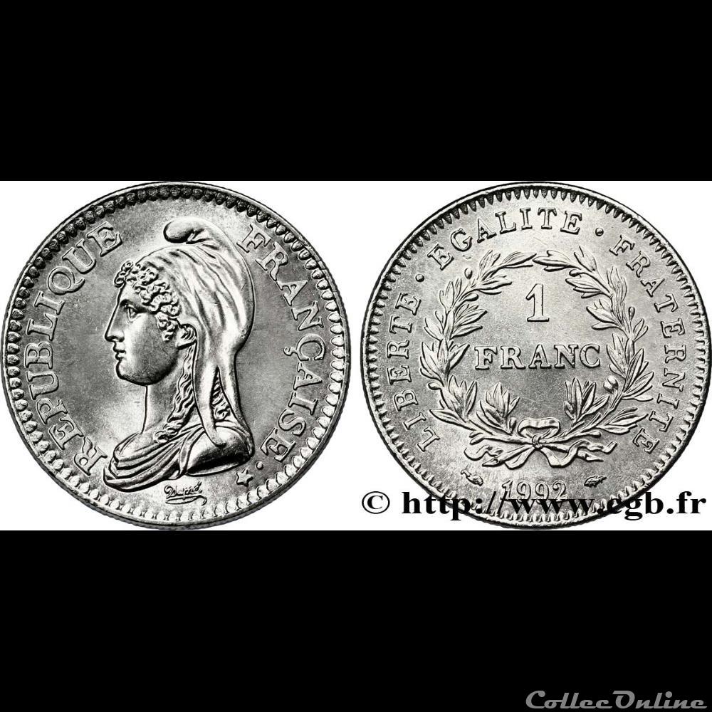 1 franc 1992 monnaie france moderne 1 franc 1992