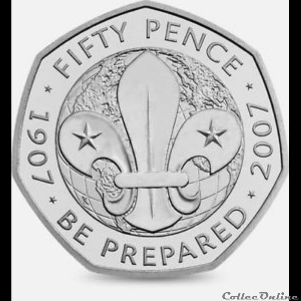 50 pence 2007 monnaie monde royaume uni 50 pence 2007
