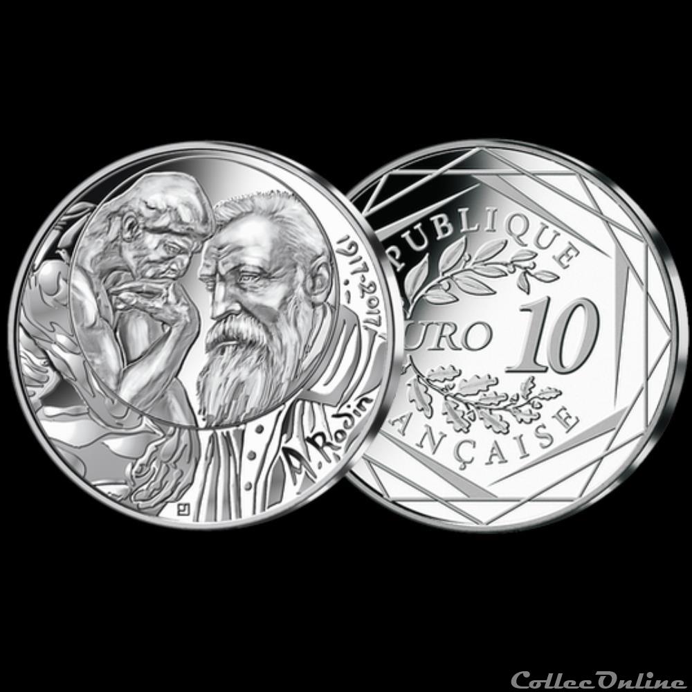 10 euros rodin 2017 monnaie france 10 euros rodin 2017