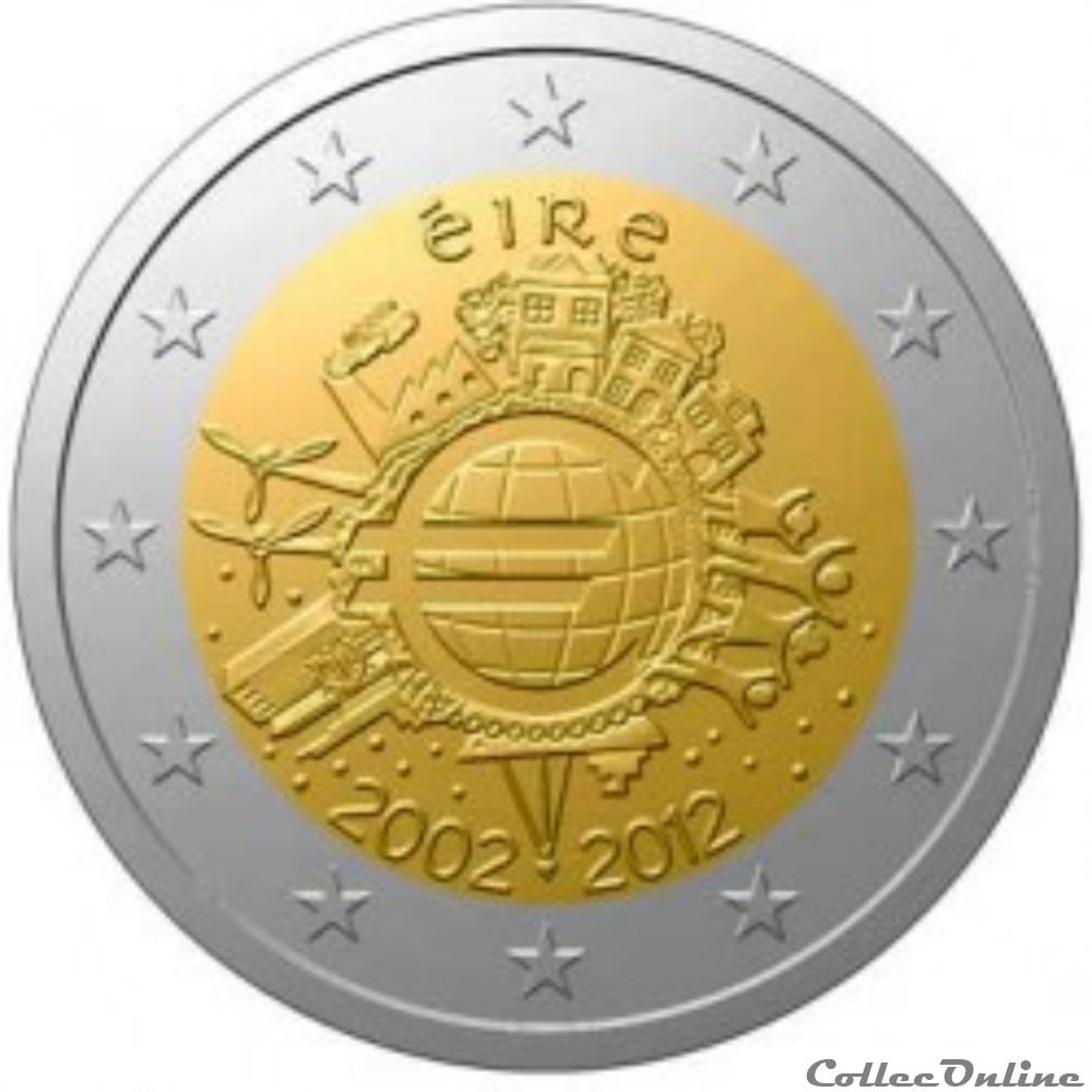 10 ans de l'euro 2012 monnaie irlande 10 ans de euro 2012