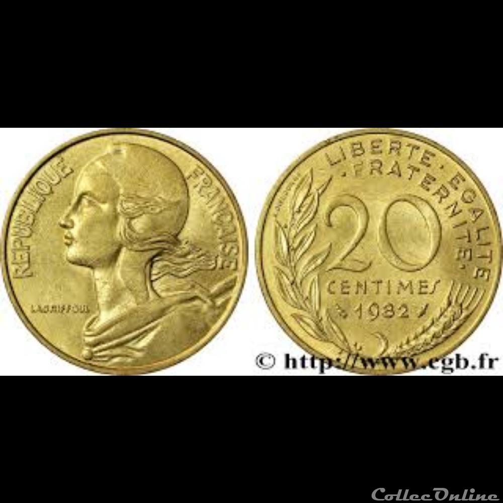 monnaie france moderne 20 centimes 1982