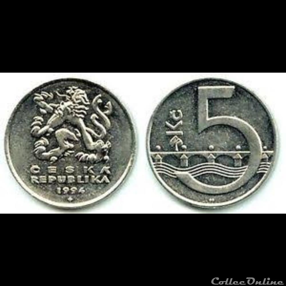5 KC monnaie monde republique tcheque 5 kc