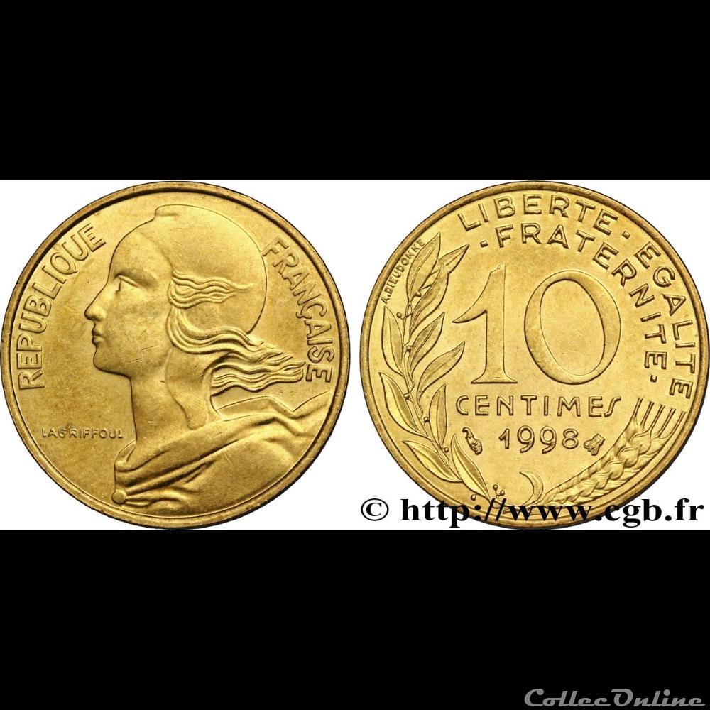10 centimes 1998 monnaie france moderne 10 centimes 1998