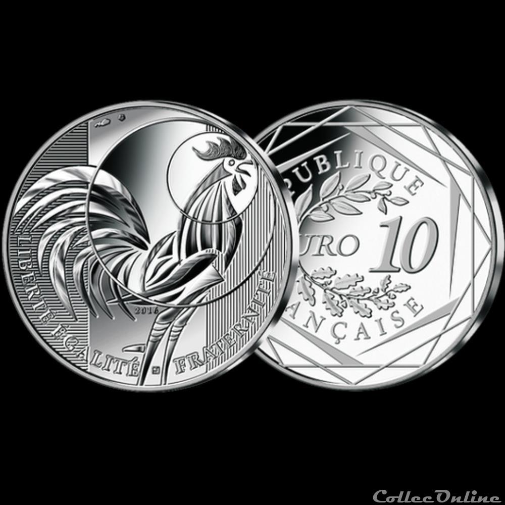 10 euros coq 2016 monnaie france allemagne 10 euros coq 2016