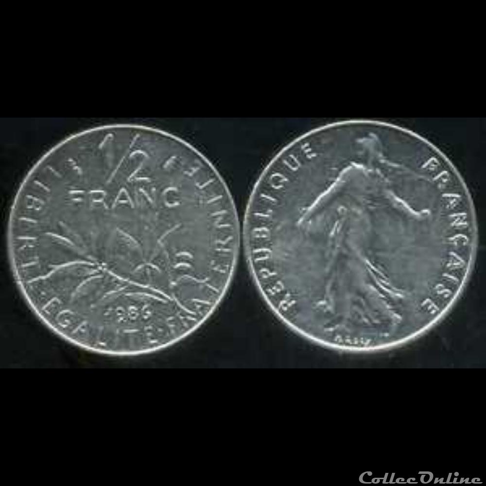 monnaie france moderne 50 centimes 1986semeus