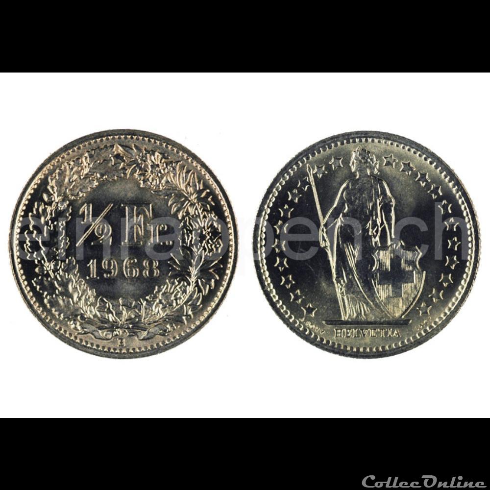 1/2 franc helvétique (suisse) 1983 monnaie monde 1 2 franc helvetique suisse 1983