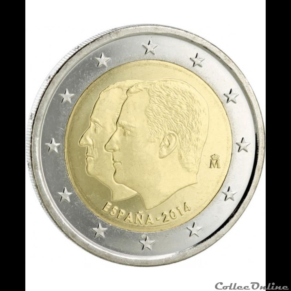 monnaie euro felipe espagne 2014