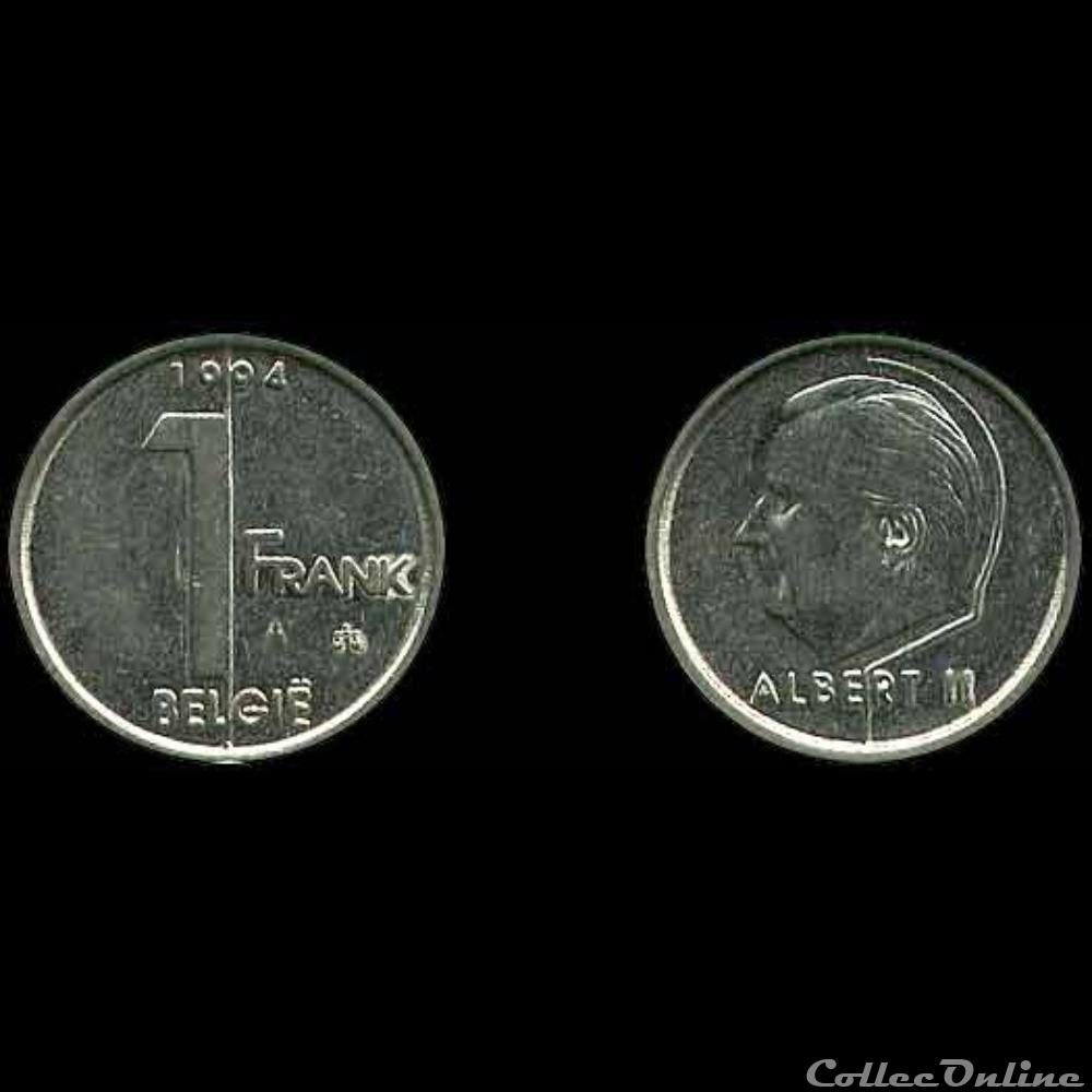 1 frank belge 1995 monnaie monde belgique 1 frank belge 1995