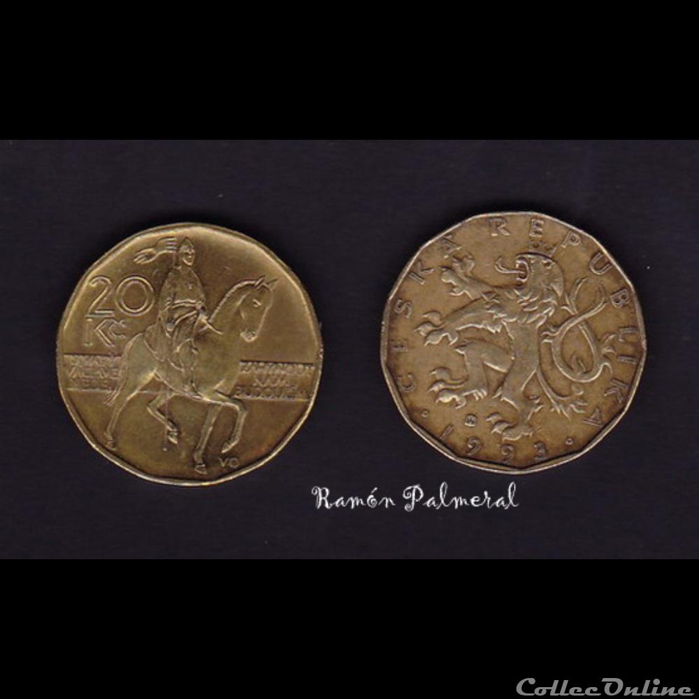 20 KC monnaie monde republique tcheque 20 kc