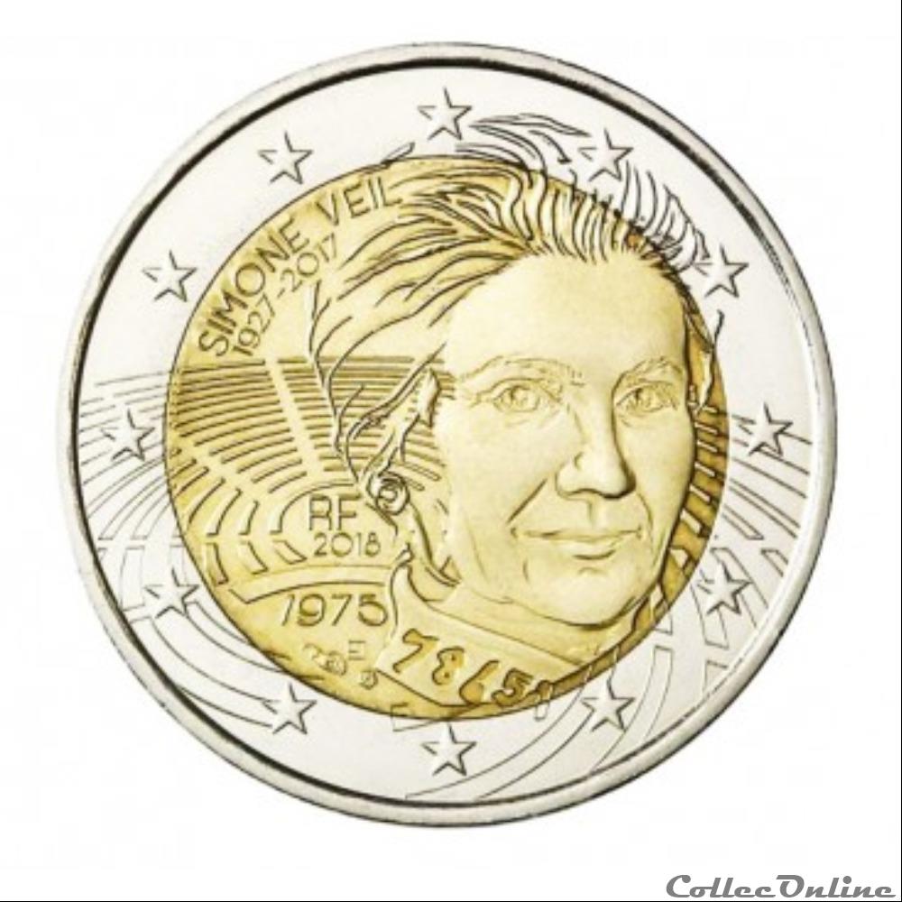 simone veil.2018 monnaie euro france simone veil 2018
