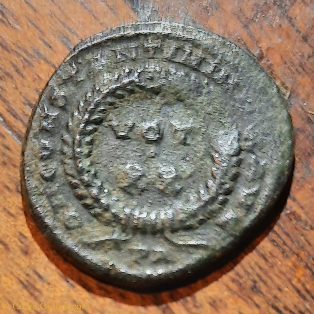 Constantin 1° A / Tete lauree a d R/ Legende dans couronne +320+321 D19.2 P3.46g C123 RIC228 monnaie antique av jc ap romaine republicaine imperiale constantin 1 a tete lauree a d r legende dans couronne 320 321 d19 2 p3 46g c123 ric228