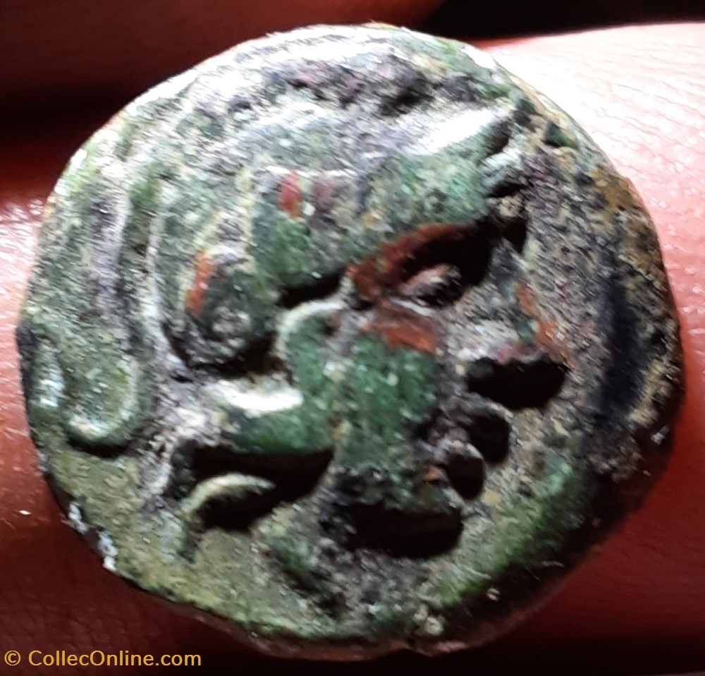 Royaume de Thrace A/Tete Athena a d R/Lion a d (fer de lance)-306-300 D17 P3.08g M68 GC6819 var monnaies antiquite av jc ap grecques royaume de thrace a tete athena a d r lion a d fer de lance 306 300 d17 p3 08g m68 gc6819 var