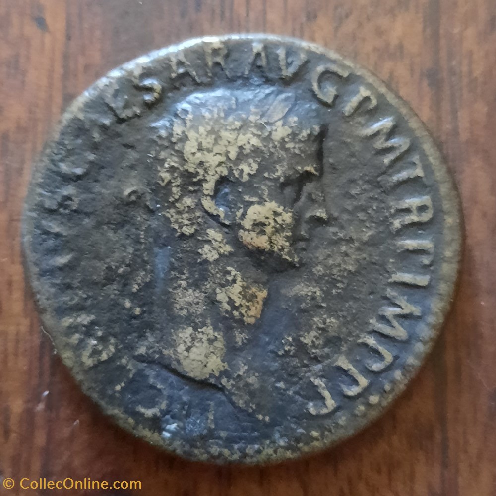 Caude /Neron drusus A/Tete lauree a d R/Arc triomphal D 34.4 P25.8 RCV 1852 C 48 RIC 114 monnaie antique av jc ap romaine republicaine imperiale caude neron drusus a tete lauree a d r arc triomphal d 34 4 p25 8 rcv 1852 c 48 ric 114