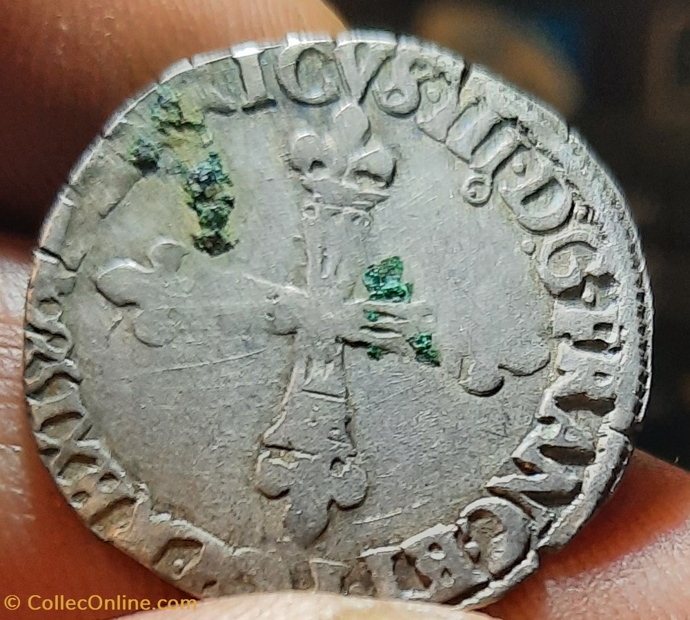 Henri 3 A / Croix Fleurdelise R / Ecu de France D 25.5 P 4.77g C1440 L974 DY 1134 monnaies royales henri 3 a croix fleurdelise r ecu de france d 25 5 p 4 77g c1440 l974 dy 1134