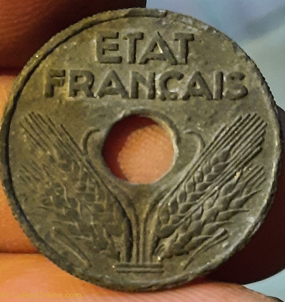 monnaies monde france etat francais 20 centimes