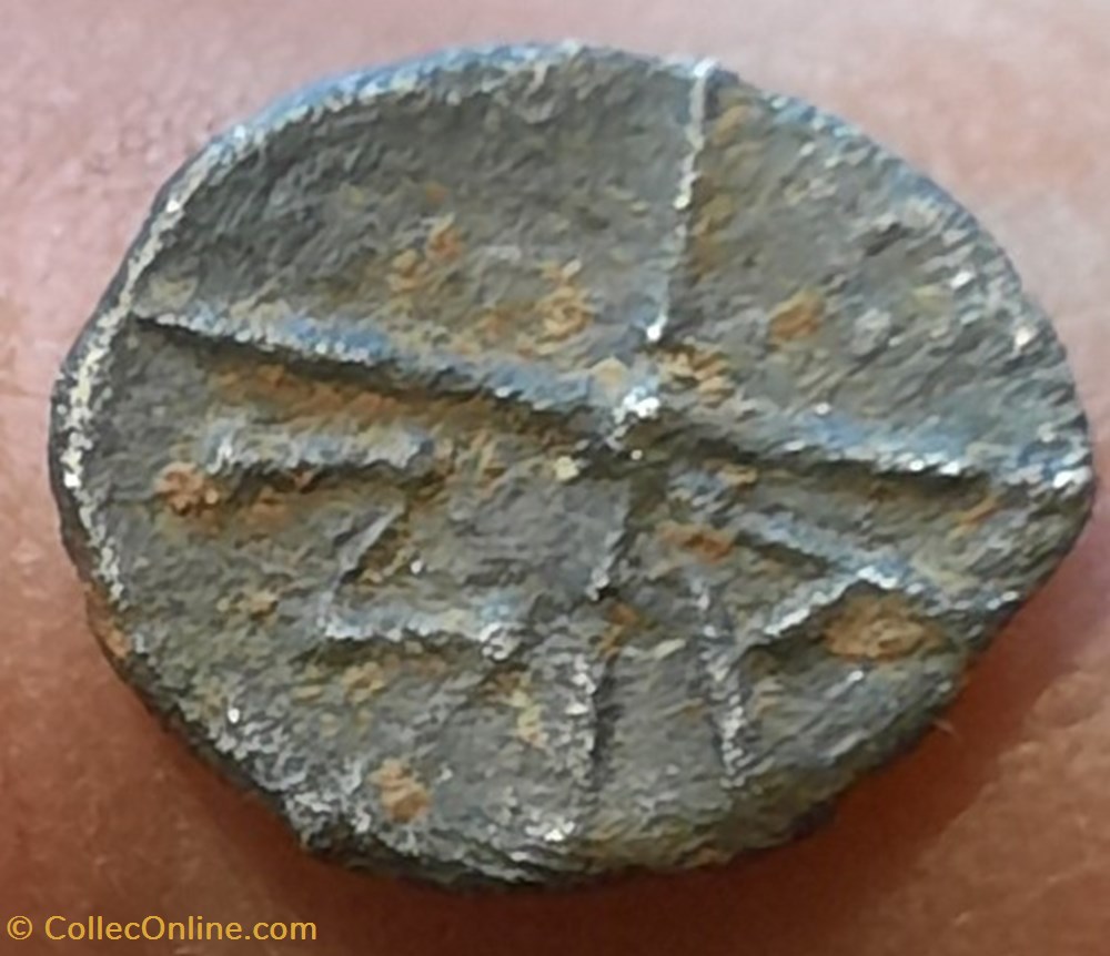 volques Arecomique 2 monnaies antiques celtes volques arecomique