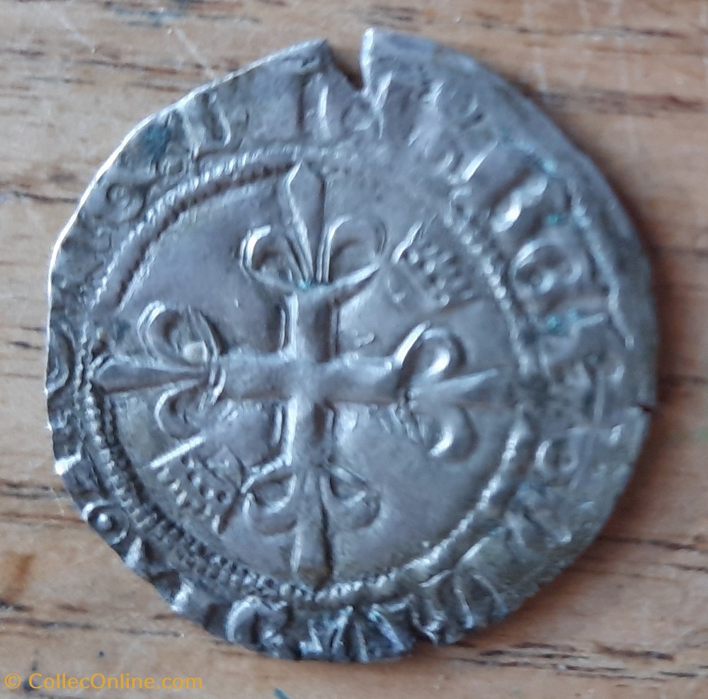 Charles VI dit le fou A/ 3lis et Couronne R/Croix fleurdelisee +1417 D26.7 P 2.95g C526 L402 DY387A monnaie france royale charles vi dit le fou a 3lis et couronne r croix fleurdelisee 1417 d26 7 p 2 95g c526 l402 dy387a