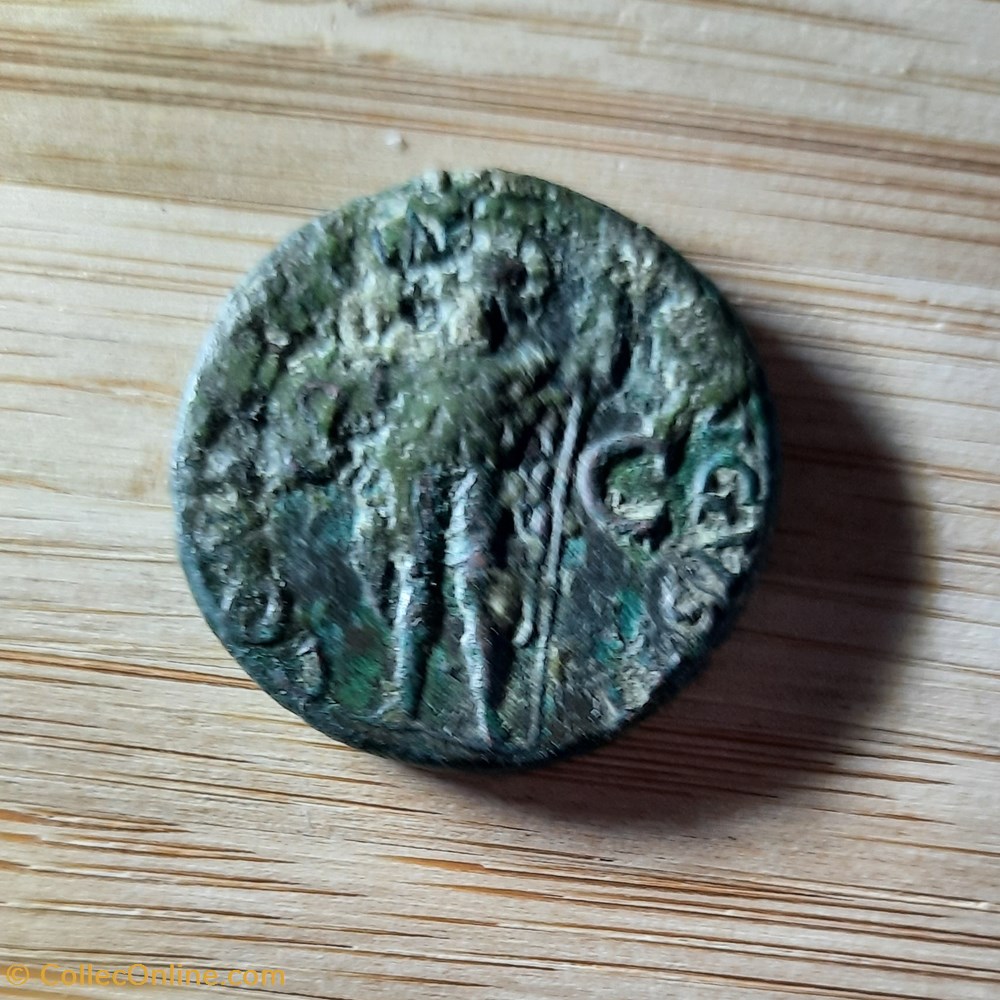 Claude A/Tete nue a g R/La Constance a g +50 +54 D27.6 P 11.32 C14 RCV 1857 RIC 111 monnaie antique av jc ap romaine republicaine imperiale claude a tete nue a g r la constance a g 50 54 d27 6 p 11 32 c14 rcv 1857 ric 111