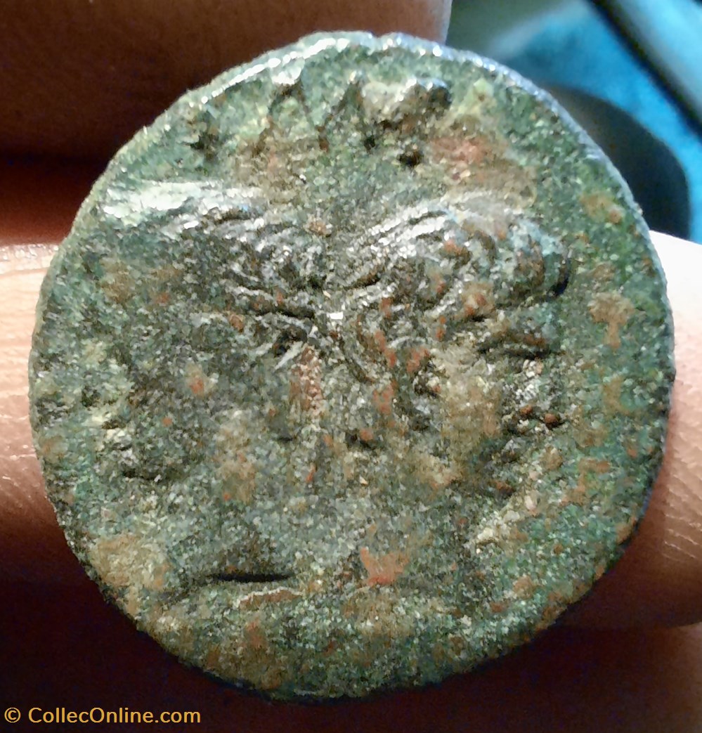 Nimes As A/Tetes adossees Auguste et Agrippa R/Crocodile -16-10 D24.4 P9.18g monnaies antiquite av jc ap romaines provinciales nimes as a tetes adossees auguste et agrippa r crocodile 16 10 d24 4 p9 18g