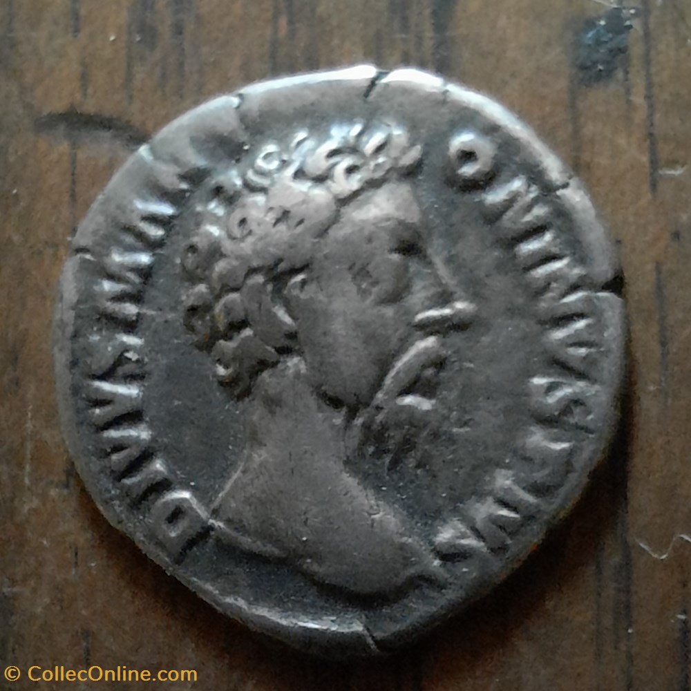 monnaie antique av jc ap romaine republicaine imperiale marc aurele a tete nue a d r bucher funeraire 180 d17 5 p2 73 rcv5979 c97 ric275commode