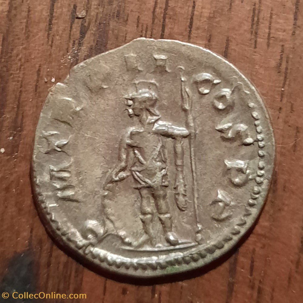 Gallien A/Tete radie a d R/La Vertu debout a g +254 D21.3 P3.07 RCV10314 RIC 115 monnaie antique av jc ap romaine republicaine imperiale gallien a tete radie a d r la vertu debout a g 254 d21 3 p3 07 rcv10314 ric 115