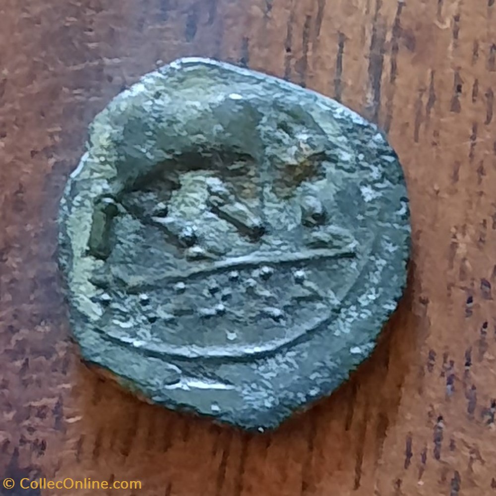 Marseille PB .A/Tete Apollon a g ,lyre R/Taureau a d -225-175 D 15.1 P1.80g Feugere PBM 29-3 monnaie antique av jc gauloise marseille pb a tete apollon a g lyre r taureau a d 225 175 d 15 1 p1 80g feugere pbm 29 3