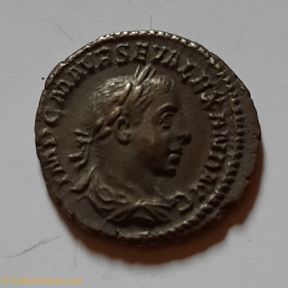 monnaie antique av jc ap romaine republicaine imperiale alexandre severe a tete lauree a d r jupiter nu de face d 19 3 p2 78g ric 4 2 71