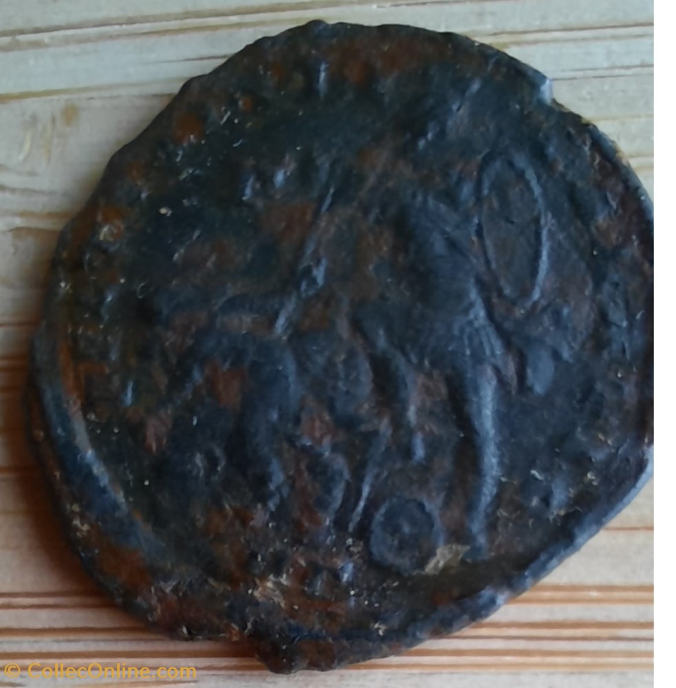 monnaie antiquite jc ap romaine republicaine imperiale constance 2 a tete diademe a d r soldat terrassant cavalier 352 353 d22 2 p 4 53g