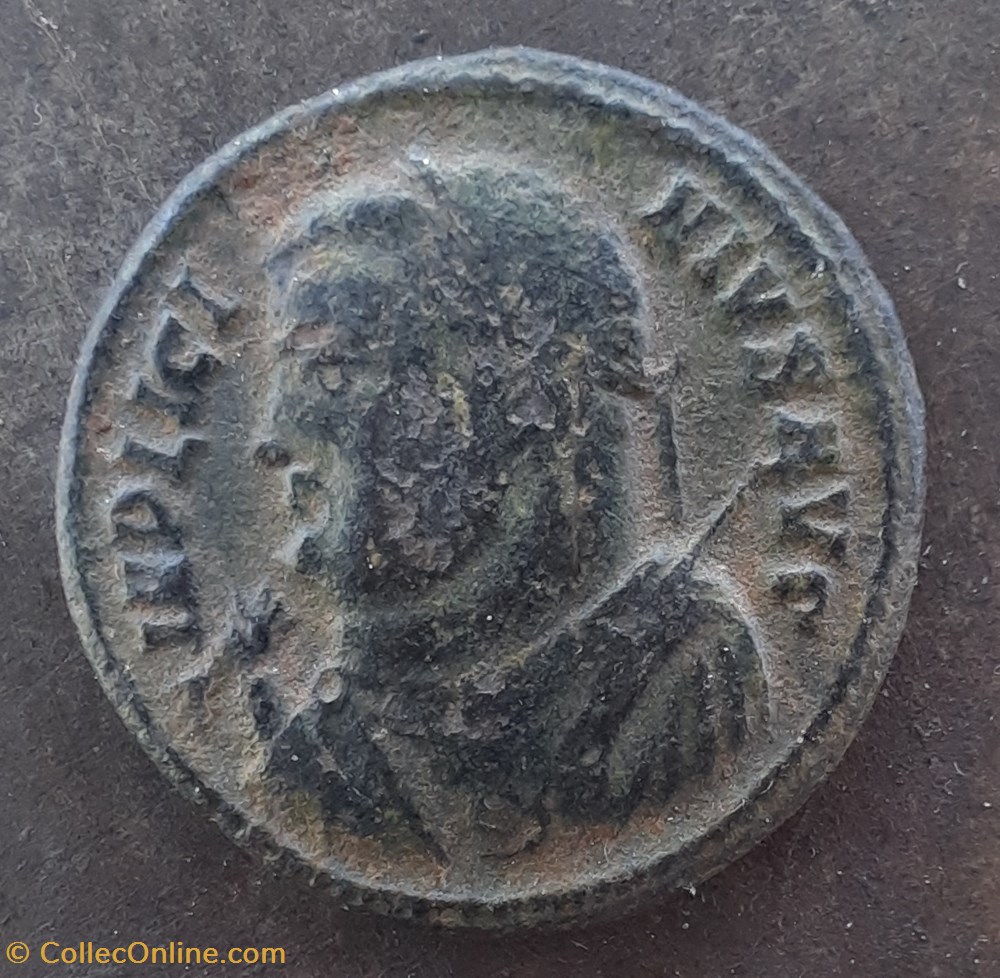 Licinius 1° A/ Buste laure a g R/Portede camp +316+317 RIC15 (R2) NBD 70191 monnaies antiquite av jc ap romaines republicaines imperiales licinius 1 a buste laure a g r portede camp 316 317 ric15 r2 nbd 70191